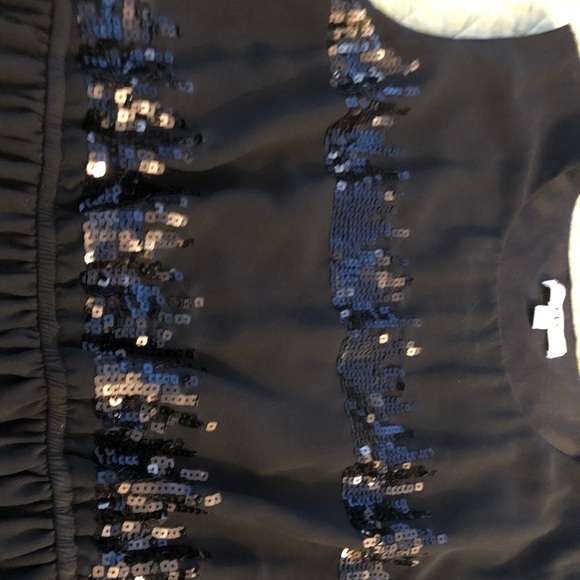 YA Los Angeles Little Black Dress. Sequin accents. Size L. - Picture 4 of 5